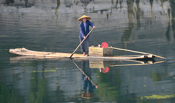 Boatman,Li River, China