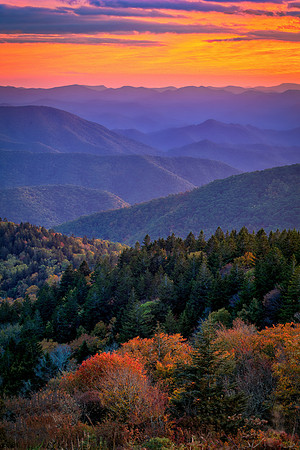 Cowee Overlook on the Blue Ridge Parkway